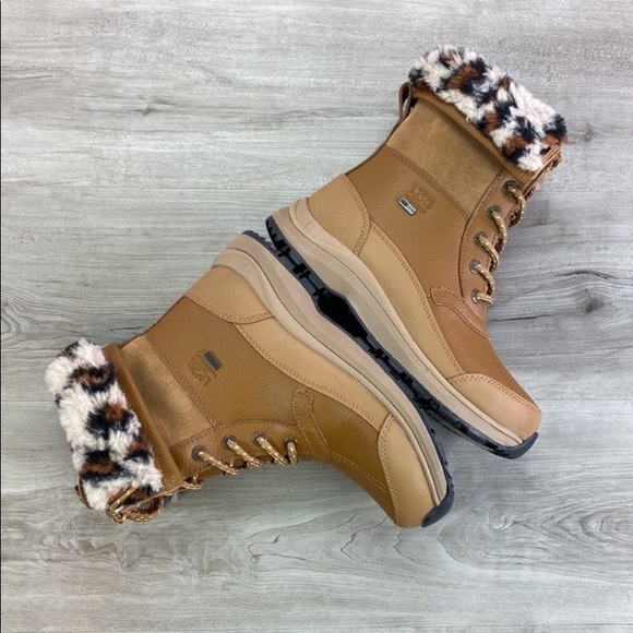 🌿UGG🌿 UGG Women's Zaylee Leopard
Waterproof Charcoal Leather Boots - Picture 9 of 16